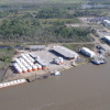 Aerial view of the mud plant